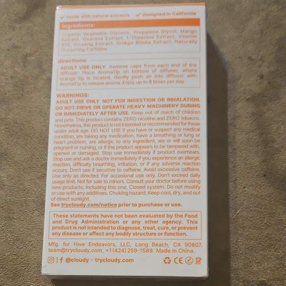 Orange Caffeine Diffuser - Picture 2 of 2